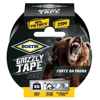 BOSTIK GRIZZLY TAPE MT 25 NERO UHU PER INCOLLAGGIO MATERIALI
