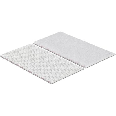 STRISCIA VELCRO ADESIVA 50X100 MM BIANCA 7 KG. (2 PZ) PLANO PER FISSAGGIO REMOVIBILE