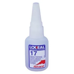 LOXEAL IS 17 20 GR. BOTTLE HIGH VISCOSITY INSTANT ADHESIVE FOR BONDING MATERIALS