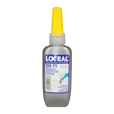 LOXEAL 58.11 FLACONE DA 50 CC. SIGILLA FILETTI ACQUA-GAS PER USO TECNICO E PROFESSIONALE