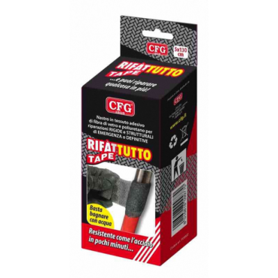 RIFATUTTO - NASTRO PER RIPARAZIONE CFG IN FIBRA DI VETRO PER RIPARAZIONE TUBI, PERDITE E SUPERFICI DANNEGGIATE