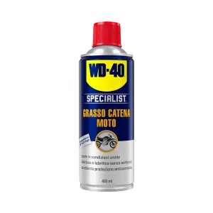 WD-40 SPECIALIST MOTO CHAIN GREASE WET COND. 400/ML FOR LONG-LASTING LUBRICATION