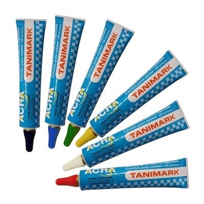 TANI MARK ULLMANN PENNARELLO MARCATORE A VERNICE PER METALLI, PLASTICA E SUPERFICI LISCE - DISPONIBILE NEI COLORI BIANCO, GIALLO