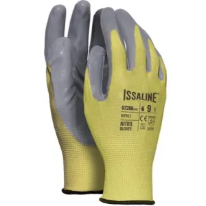 NBR-COATED POLYESTER GLOVES YELLOW PACK OF 12 PAIRS