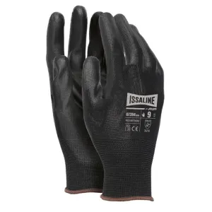 PU-COATED POLYESTER GLOVE BLACK PACK OF 12 PAIRS