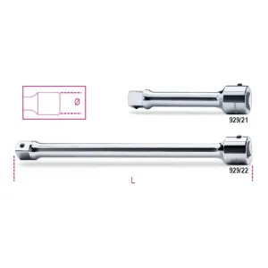 EXTENSION BAR 1" SQUARE DRIVE ART.929/22 mm.400