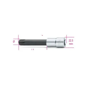 BETA ART. 920 LONG SPLINE SOCKET SQUARE DRIVE 1/2