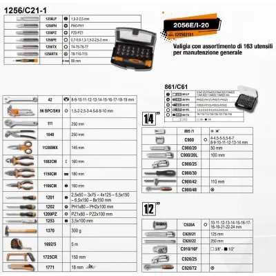 VALIGIA PORTAUTENSILI BETA CON 146 UTENSILI ART.2056E/I
