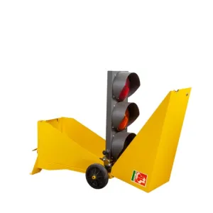 PAIR OF ECO-LED MOBILE TRAFFIC LIGHTS WITH CONTROL UNITS WITHOUT BATTERIES