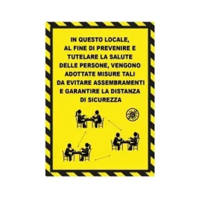 SELF-ADHESIVE SIGN CM 15X30 'MISURE ANTIASSEMBRAMENTO-'