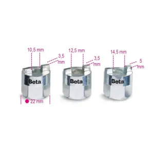 SERIES OF 3 WRENCHES FOR SHOCK ABSORBER RING NUTS 1557/S3