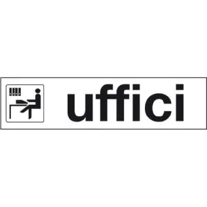 ALUMINIUM SIGN CM 100X25 'UFFICI'