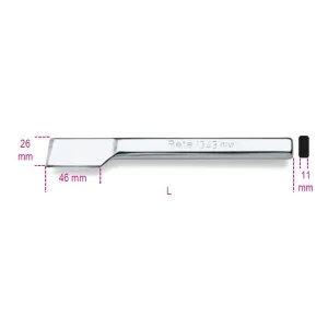 BETA FLAT CHISEL WITH SIDE CUTTING EDGE 1343 MM.200