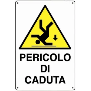 ALUMINIUM SIGN CM 30X20 'PERICOLO DI CADUTA'