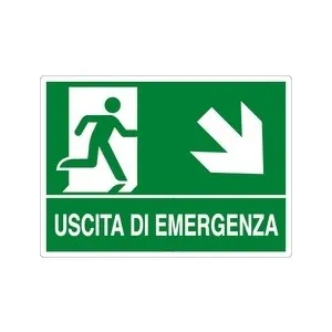 ALUMINIUM SIGN CM 20X20 'SCALE A SCENDERE DX'