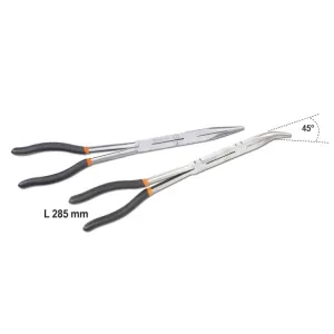 BETA SET OF 2 EXTRA LONG SEMI-ROUND NOSE PLIERS 1009L/DP-S2