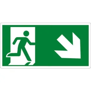 ALUMINIUM SIGN 30X15 'FRECCIA OBBLIQUA'