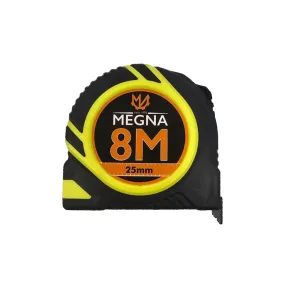 MEGNA TAPE MEASURE FLASH YELLOW 8M TAPE 25