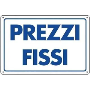 PVC SIGN CM 30X20 'PREZZI FISSI'