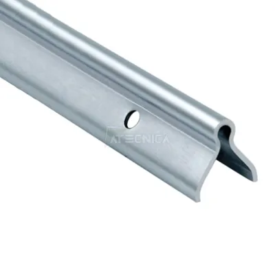 GUIDA PER RUOTA PROFILO TONDO 15 SPESSORE 3 MM PER CANCELLI SCORREVOLI SU BINARIO A TERRA