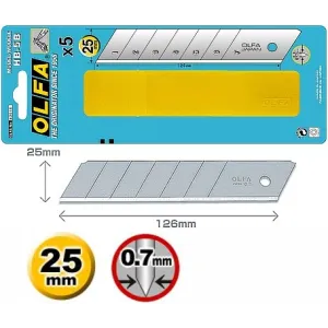 OLFA BLADES FOR KNIVES MM.25 5 PCS