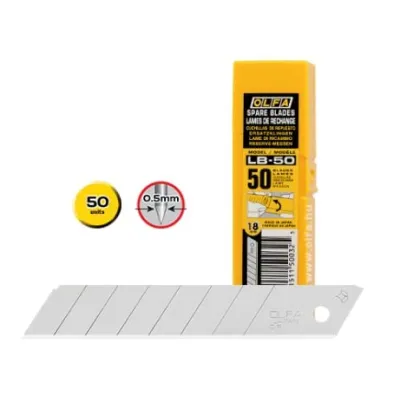 LAME PER COLTELLO OLFA LB 18 CONFEZIONE DA 50 PZ.