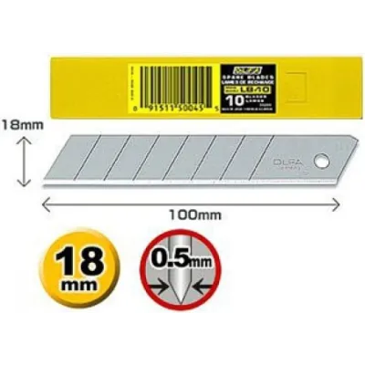 LAME PER COLTELLI MM 18 OLFA PZ10