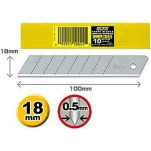 OLFA BLADES FOR KNIVES MM 18 10 PCS