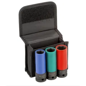 SET OF 3 SOCKETS FOR CAR WHEELS 17-19-21.