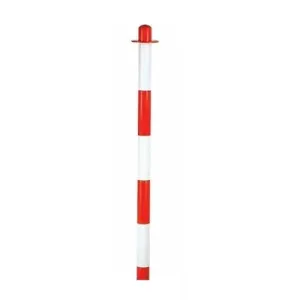 PVC BOLLARD H.900 WHITE/RED FOR CONCRETE BASE