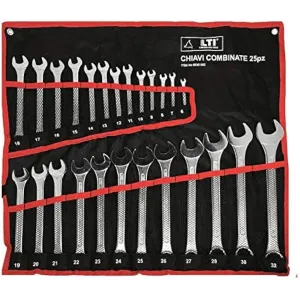 LTI SET OF COMBINATION SPANNERS 6-32 25 PCS. IN FABRIC POUCH