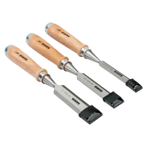 SET OF 3 WOOD CHISELS