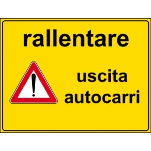 SIGN 120X90 'USCITA AUTOCARRI'