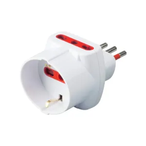 2-SOCKET + SCHUKO ADAPTOR 10A