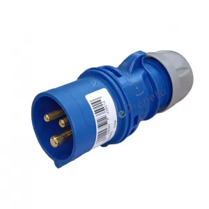 IN-LINE SOCKET CE 2P+T 16A 220V BLUE