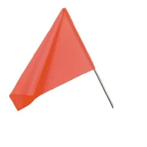 RED PVC SIGNAL FLAG PLASTIC HANDLE