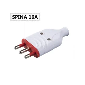 PORTABLE RUBBER PLUG 16A 2P+T 220V WHITE