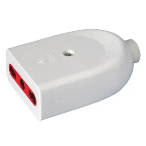 PORTABLE RUBBER SOCKET 10/16A 2P+T 220V WHITE