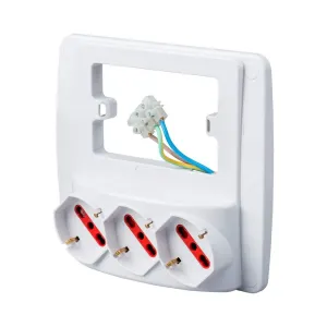 SMART 3-SOCKET SCHUKO EXTENSION LEAD 16A 250V WHITE