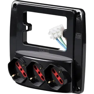 MULTI-SOCKET SMART 3 SCHUKO SOCKETS 16A 250V BLACK