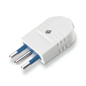 IN-LINE PLUG 2P+T 10A WHITE