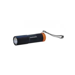 BLACK LED TORCH 1 W WITH BATTERIES