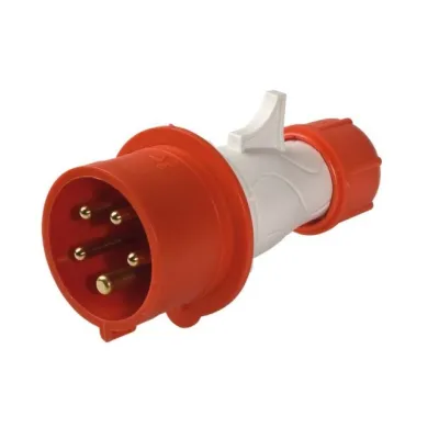 SPINA VOLANTE ROSSA 380V 3P+N+T 16 AMP.
