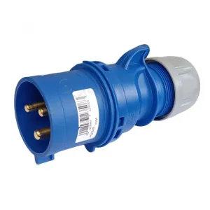 IN-LINE PLUG CE 2P+T 32A 220V BLUE IP 67
