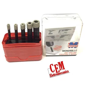 KIT OF TILE DRILL BITS 5-6-8-10-12 DRY AND WET USE