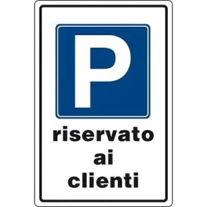 ALUMINIUM SIGN CM 60X40 'PARCHEGGIO CLIENTI'