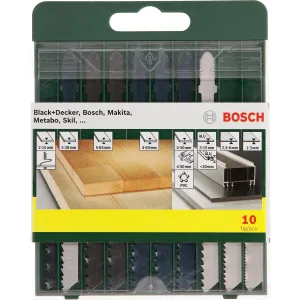 ASSORTMENT OF BOSCH JIGSAW BLADES (10 BLADES)