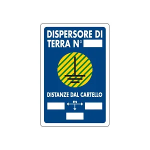 ALUMINIUM SIGN 30X20 4201210 'DISPERSORE DI TERRA'