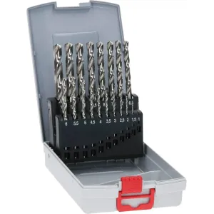 SET OF BOSCH METAL DRILL BITS HSS-G 19 PCS 1-10