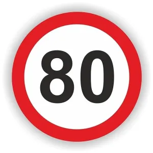 SELF-ADHESIVE SIGN D20 'LIMITE 80'
